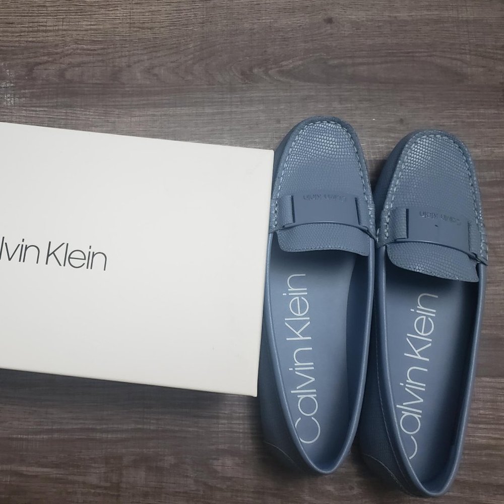 Calvin Klein blue loafers